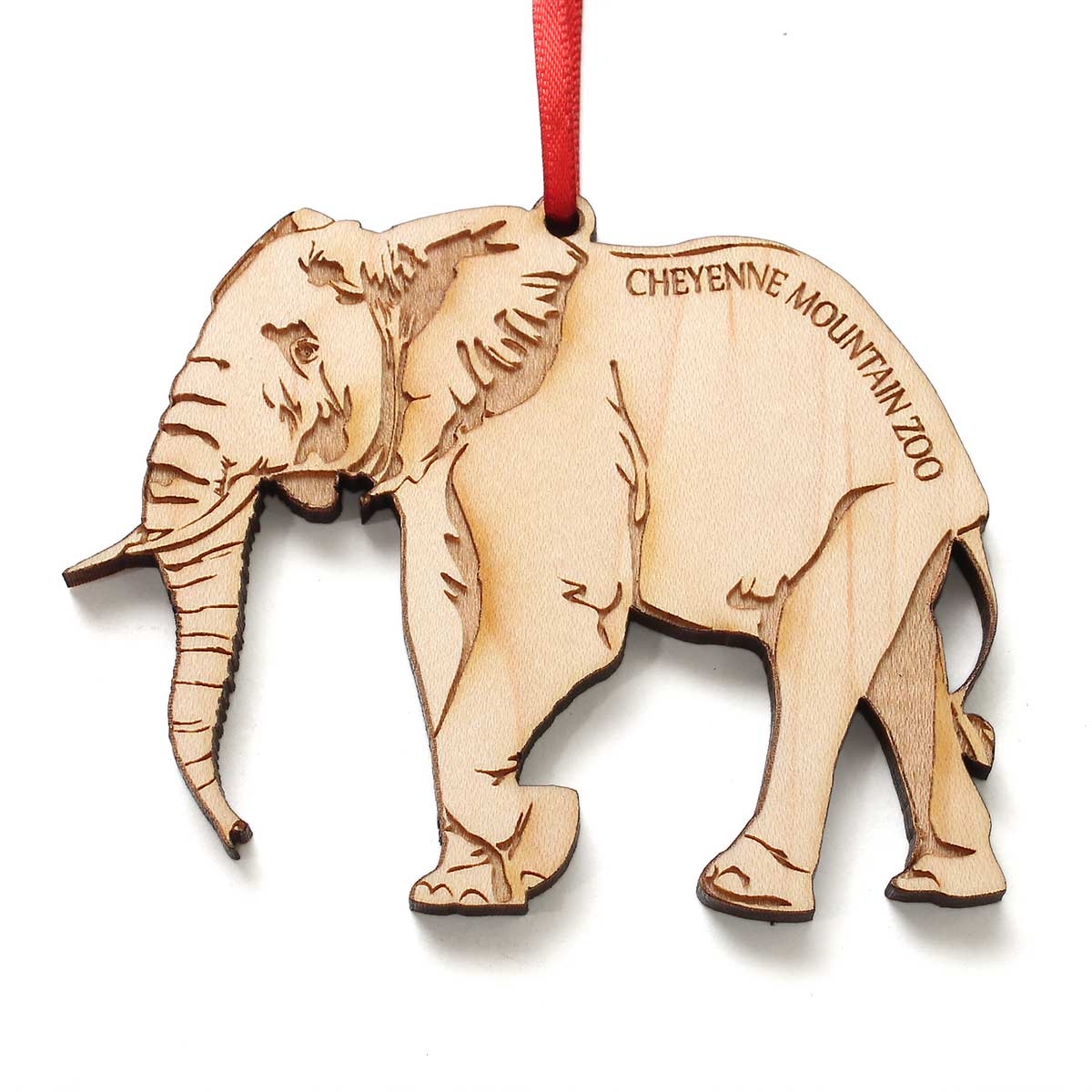 AFRICAN ELEPHANT WOODEN ORNAMENT
